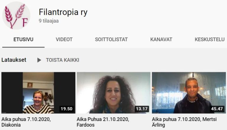 Aika puhua -lähetysten tallenteita katsottavissa